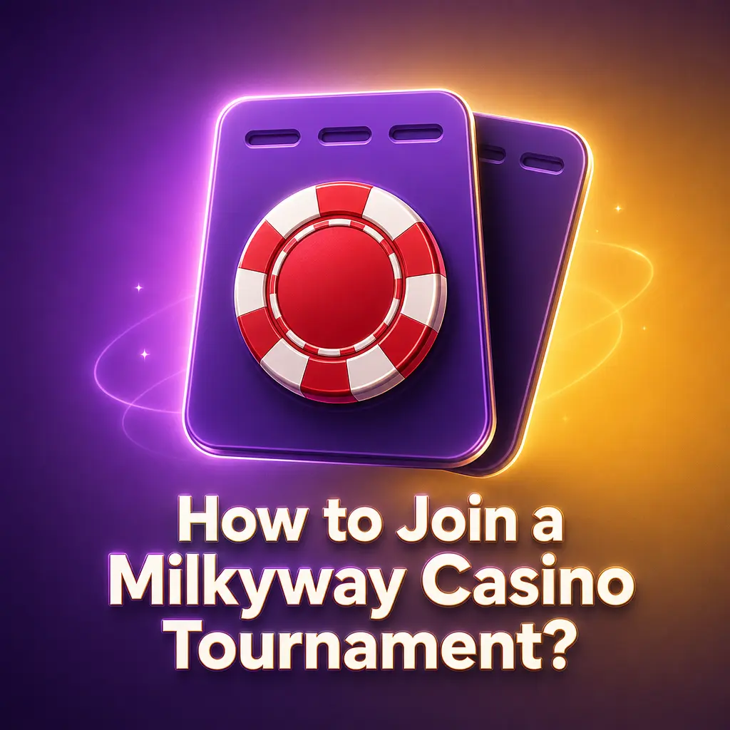Step-by-step guide showing how to log in and join a tournament at Milkyway Casino via the Tournaments menu.