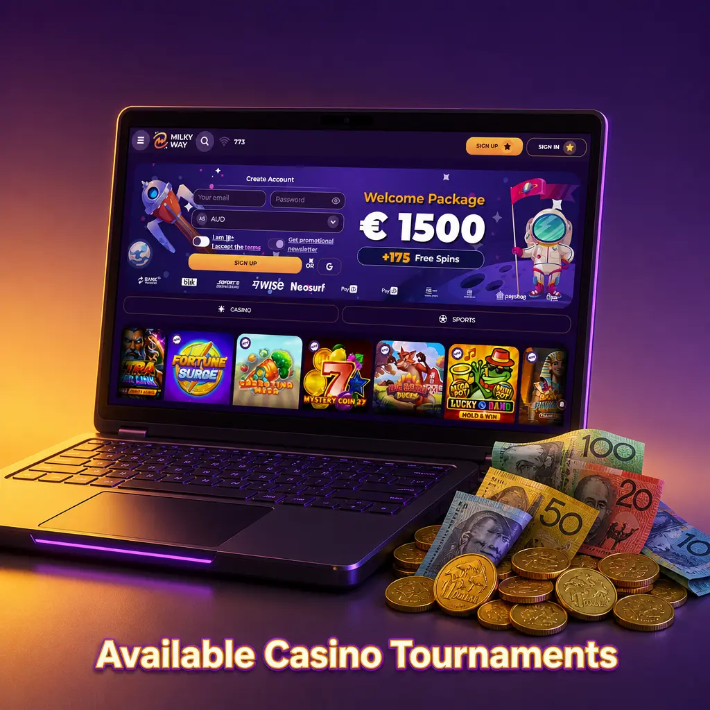 Milkyway Casino tournaments table showing Pragmatic Play Drops & Wins daily, weekly, and monthly prize pools