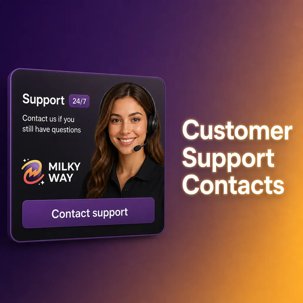Milkyway Casino 24/7 customer support contacts: live chat, email, and help centre for payment assistance