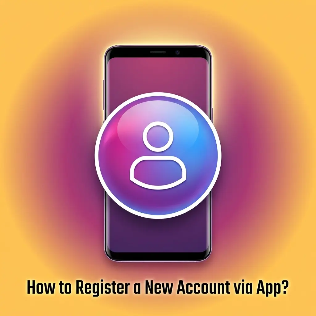 Register button in the Milkyway casino app for creating a new account on mobile