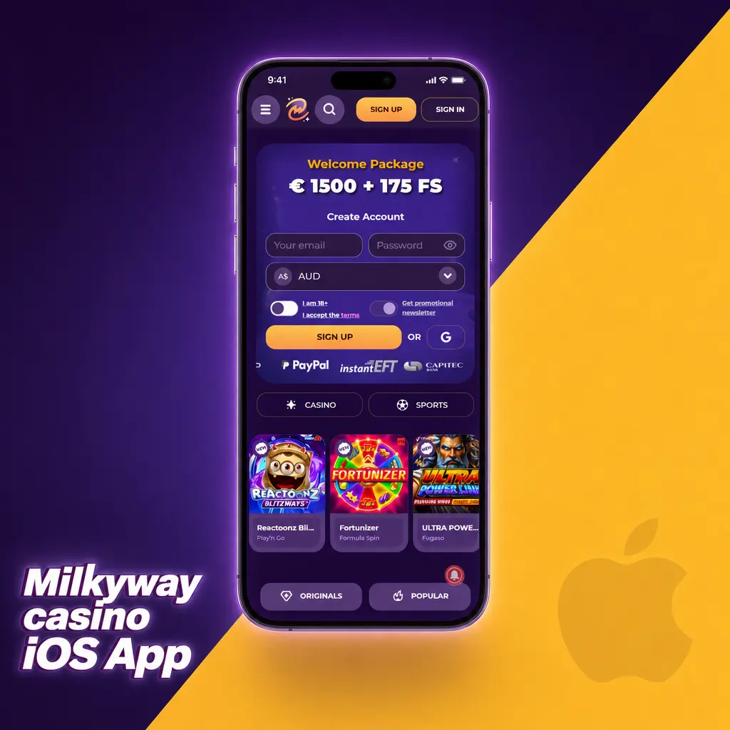 Milkyway casino iOS App shortcut setup guide showing Safari steps to add the site icon to the iPhone home screen