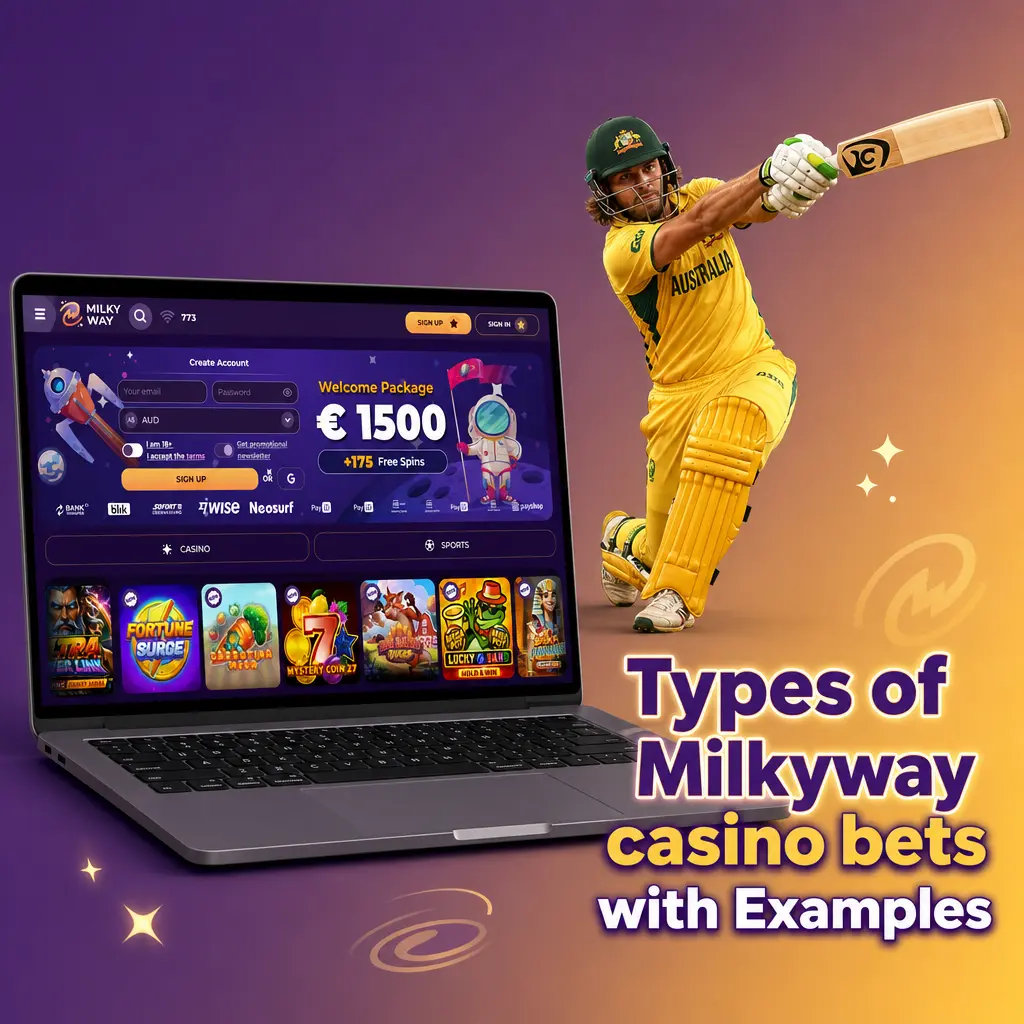 Overview of Milkyway Casino bet types—singles, parlays, system bets, same-game multis and chain bets—with real examples.